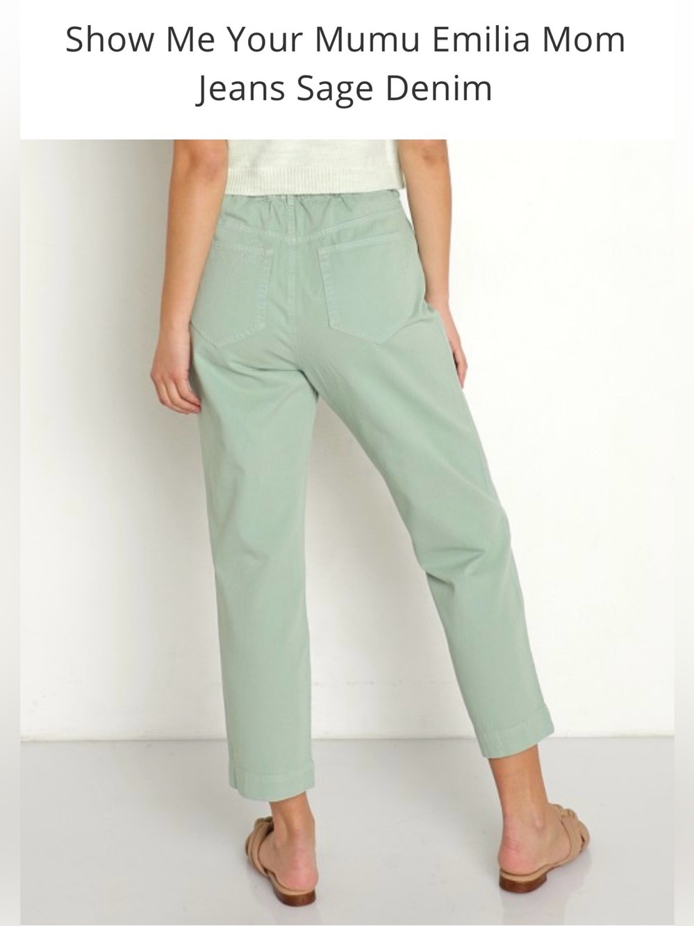 Show Me Your MuMu Emilia Mom Sage Denim Jeans - Picture 4 of 11